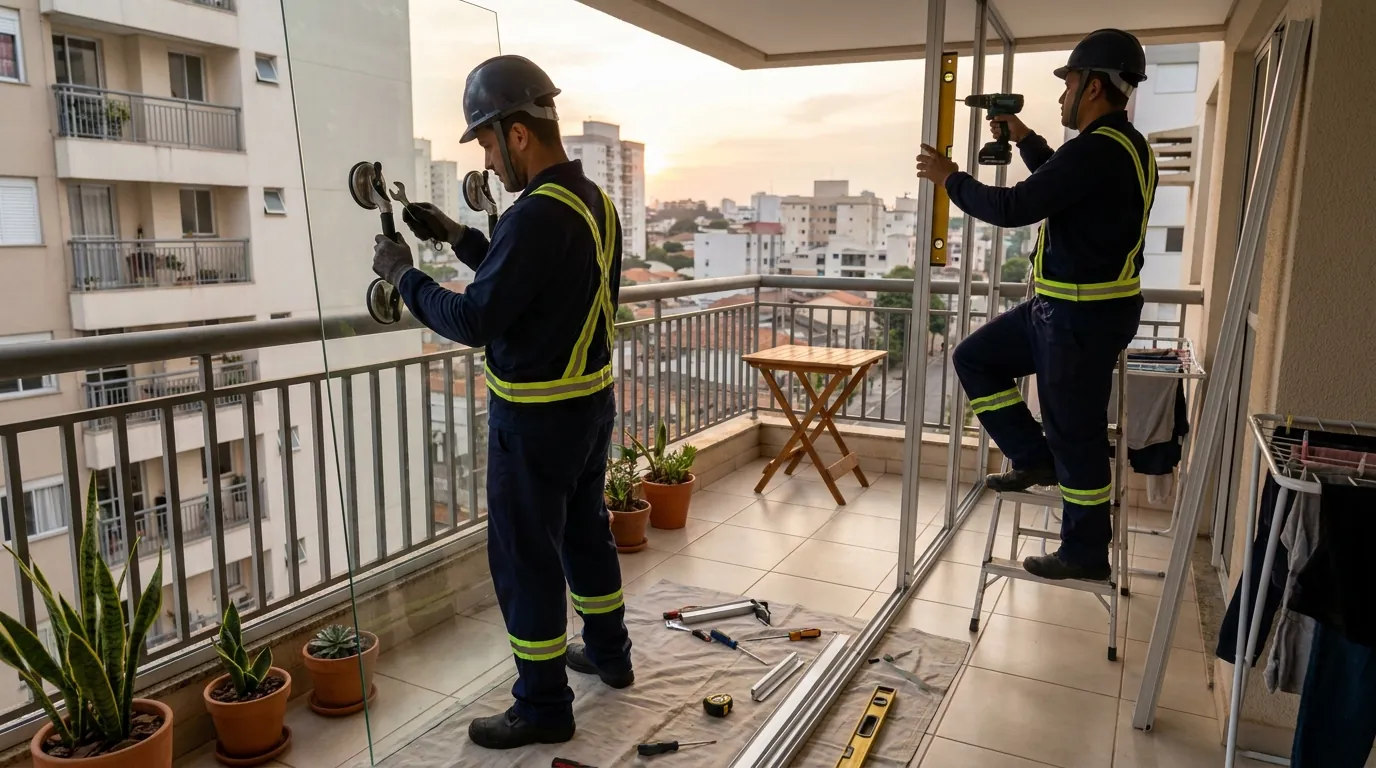 Envidraçamento de Sacada em João Pessoa‑PB