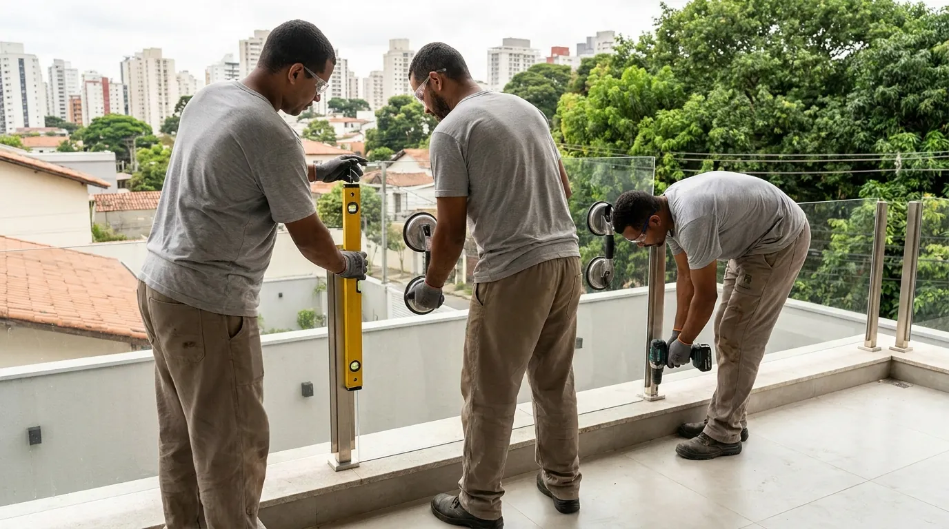 Guarda-Corpo de Vidro para Sacada em João Pessoa‑PB